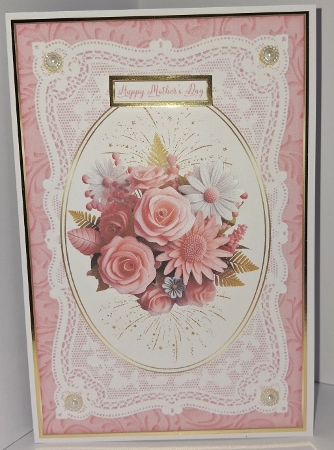 Floral Display Lace Frame Decoupage Topper 5 by Jean-Marie Penny