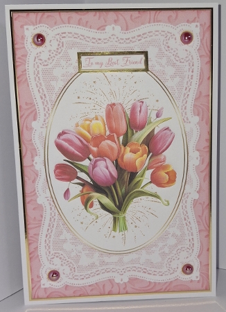 Floral Display Lace Frame Decoupage Topper 7 by Jean-Marie Penny
