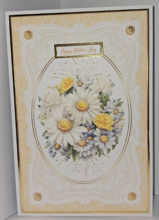 Floral Display Lace Frame Decoupage Topper 8 by Jean-Marie Penny