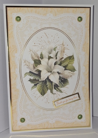 Floral Display Lace Frame Decoupage Topper 9 by Jean-Marie Penny