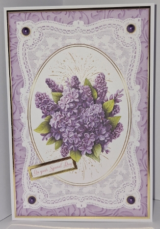 Floral Display Lace Frame Decoupage Topper 10 by Jean-Marie Penny