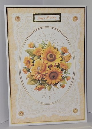 Floral Display Lace Frame Decoupage Topper 13 by Jean-Marie Penny