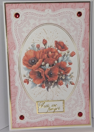 Floral Display Lace Frame Decoupage Topper 14 by Jean-Marie Penny