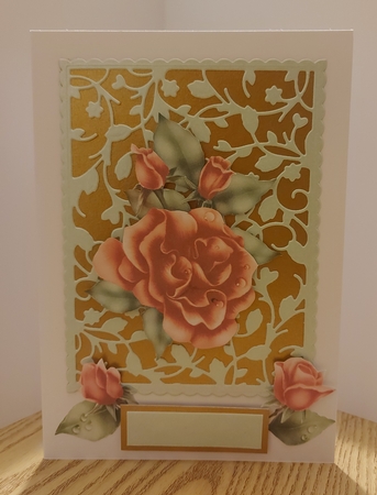 ELEGANT ROSE DECOUPAGE PEACH by Jean-Marie Penny