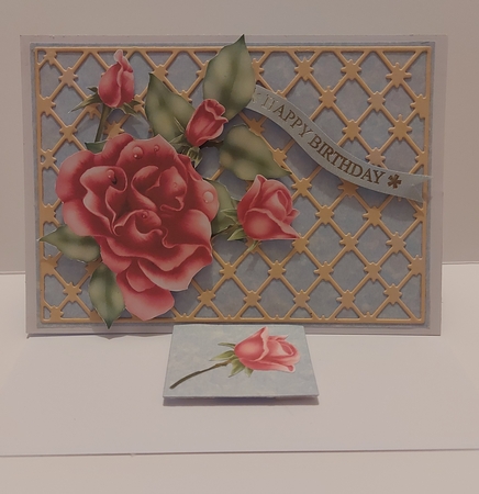 ELEGANT ROSE DECOUPAGE PINK by Jean-Marie Penny