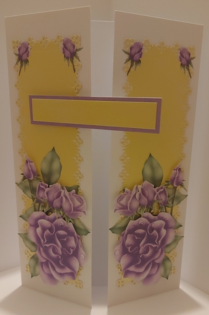 ELEGANT ROSE DECOUPAGE PURPLE by Jean-Marie Penny