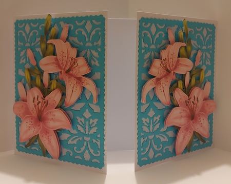 ROYAL LILIES DECOUPAGE PINK by Jean-Marie Penny