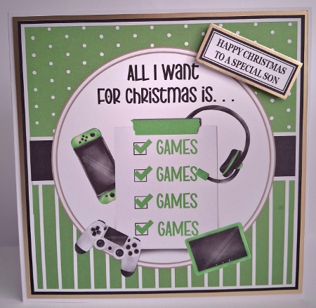 ALL I WANT FOR CHRISTMAS IS...GAMES - GREEN by Jean-Marie Penny