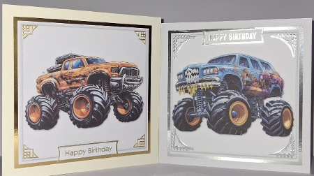 Monster Trucks Card Toppers by Jean-Marie Penny