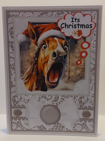 5x7 and 6x6 (aprox) Christmas horse card fronts by Jean-Marie Penny