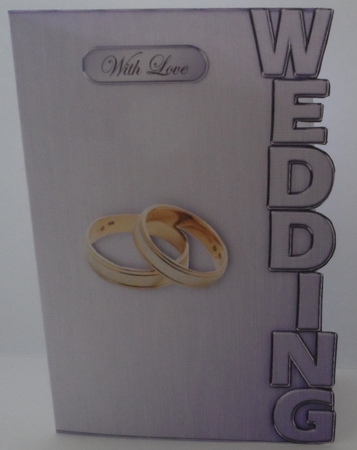 5 x 7 Elegant Metallic Wedding Shaped Card by Jean-Marie Penny