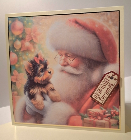 Santa And Pups by Jean-Marie Penny