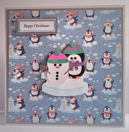Christmas Penguin Backgrounds Set 6 by Jean-Marie Penny