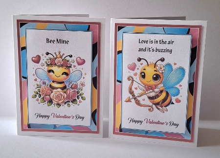 Valentine Love Bees Card Fronts Kit-1 by Jean-Marie Penny
