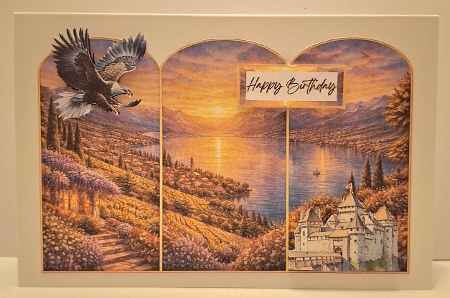 Majestic Périgord Castle & River Valley Triptych Set by Jean-Marie Penny