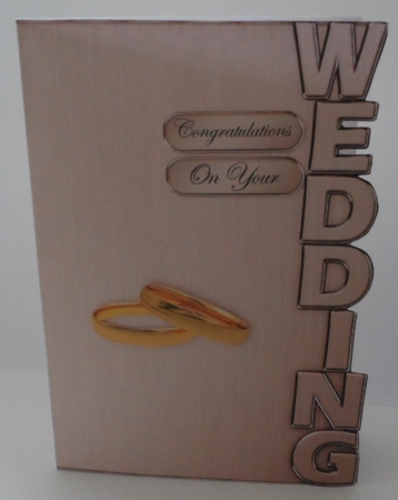 5 x 7 Elegant Metallic Wedding Shaped Card by Jean-Marie Penny