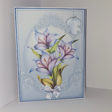 Blue Floral Decoupage by Jean-Marie Penny