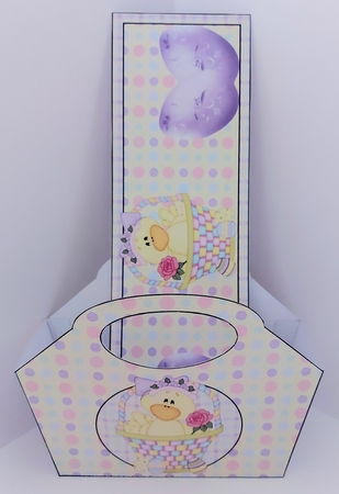 Easter Chick Gift Basket with Topper/bookmark 2 by Jean-Marie Penny