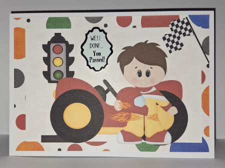 Racer Boy with Red Sports Car A4 by Jean-Marie Penny