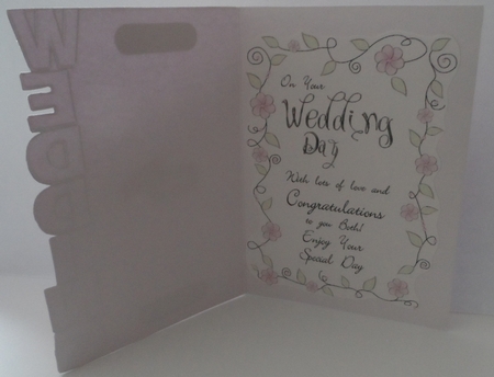 A4 Wedding Greeting in Floral Frame by Jean-Marie Penny