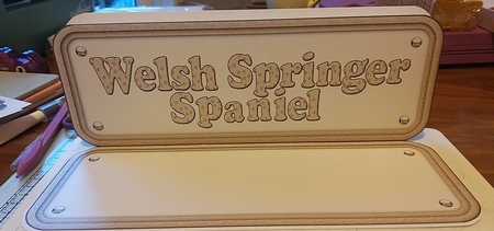 Welsh Springer Spaniel Name Sign Insert by Jean-Marie Penny