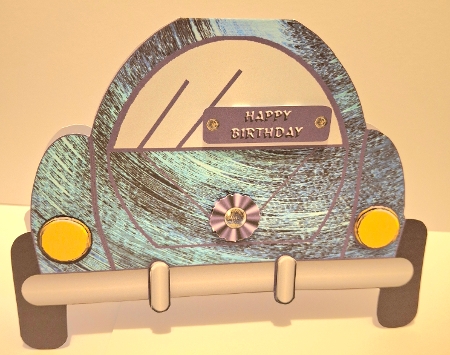 Birthday Boy Car Shaped Card by Jean-Marie Penny
