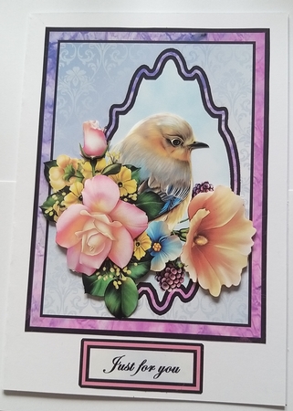 Pretty bird with flowers. by Jean-Marie Penny