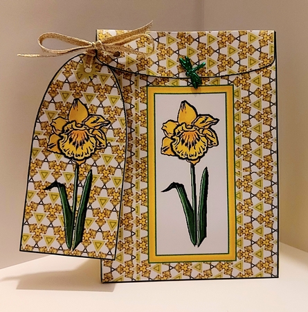  JJ DAFFODIL PINCHBAG AND TAG by Jean-Marie Penny