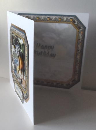  JJ BLUE TIT 8X8 INSERT HAPPY BIRTHDAY by Jean-Marie Penny