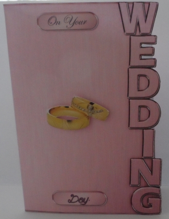 5 x 7 Elegant Metallic Wedding Shaped Card by Jean-Marie Penny