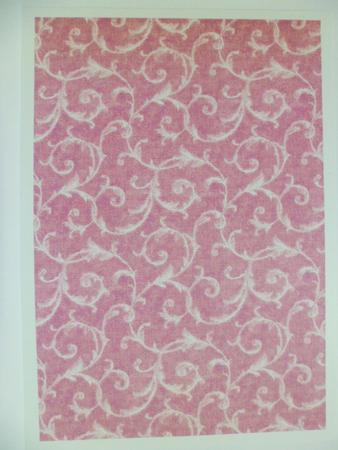 Leafy Scrolls in Pink by Jean-Marie Penny