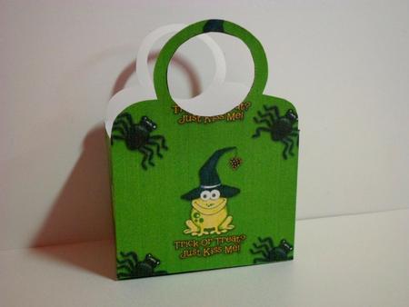Halloween Toad - Just Kiss Me Witch - Trick or Treat Bag by Jean-Marie Penny