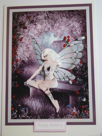 Silver Fairy on Mauve by Jean-Marie Penny