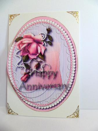 Anniversary Off-center Pyramid Card Topper Kit by Jean-Marie Penny