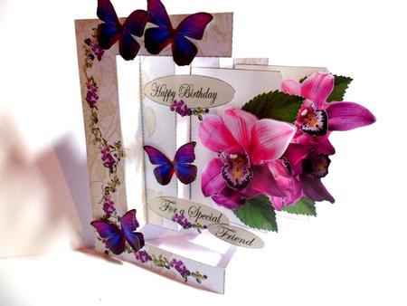 W Fold Cerise Orchids by Jean-Marie Penny