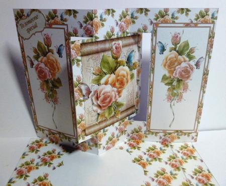 Rose Scroll All Occasion Swing Card Kit by Jean-Marie Penny