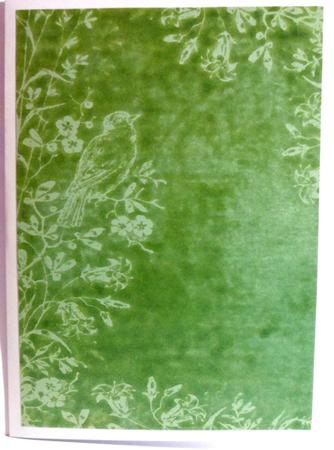 Mid Green Bird Edge Light A4 Backing Paper by Jean-Marie Penny