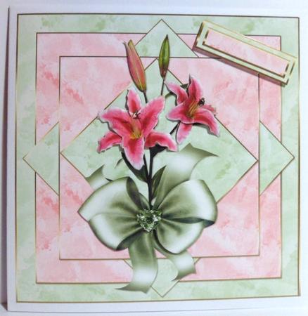 8x8 Pink Tiger Lilies by Jean-Marie Penny