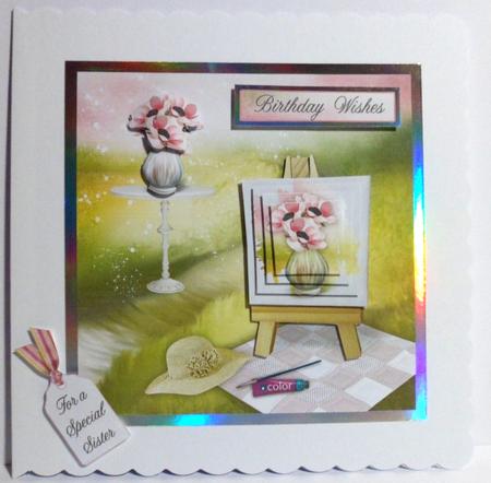 Painters Dream Anemone 6x6inch Pyramid or Step by Step by Jean-Marie Penny