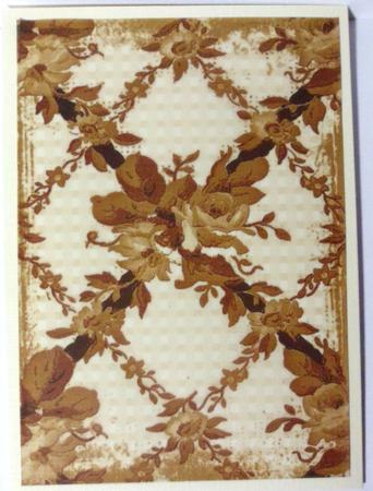 Vintage Tea Grunge Rose Check A4 Backing Paper by Jean-Marie Penny