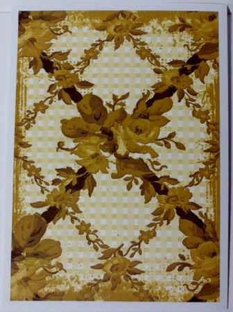 Gold Grunge Rose Check A4 Backing Paper by Jean-Marie Penny
