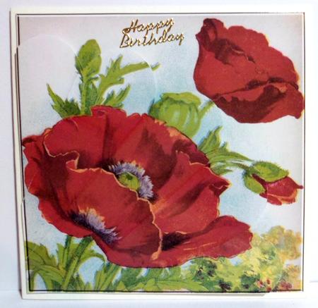 Oriental Poppy Fan Pyramage Topper by Jean-Marie Penny