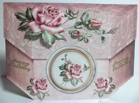 Boxcard Vintage Roses and Pearls by Jean-Marie Penny