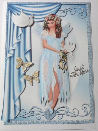 Sweey Fairie with Dove and Butterflies by Jean-Marie Penny