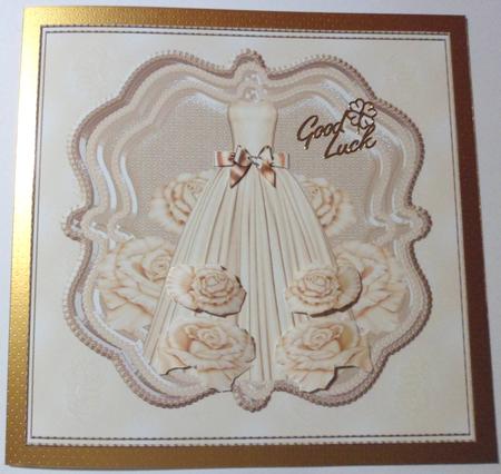 The Wedding Dress in Cream with Roses by Jean-Marie Penny