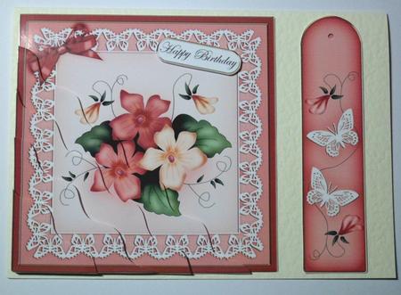 Pretty Viola Quick Card Wavy Corner Side Stacker Topper by Jean-Marie Penny