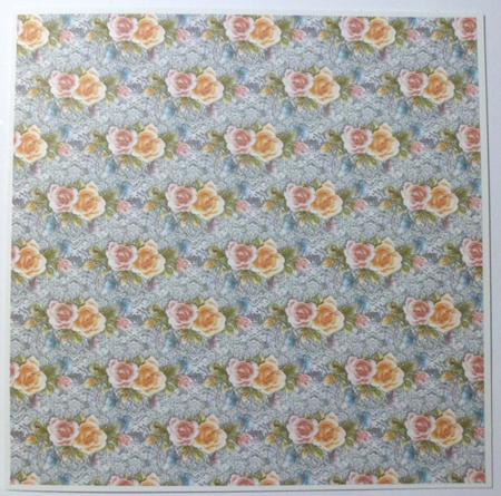 Illuminated Roses and Lace Backing Paper by Jean-Marie Penny