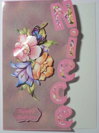 Niece Floral Card Front by Jean-Marie Penny