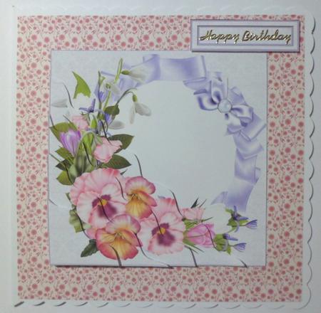 Spring Flowers on Lavender Side Stacker by Jean-Marie Penny