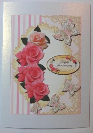 Roses & Butterflies Beautiful Card Front 3 by Jean-Marie Penny